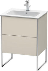 Duravit XSQUARE Waschtischunterbau 610 mm mit Auszug und Fußgestell – s-matt ES Ahorn