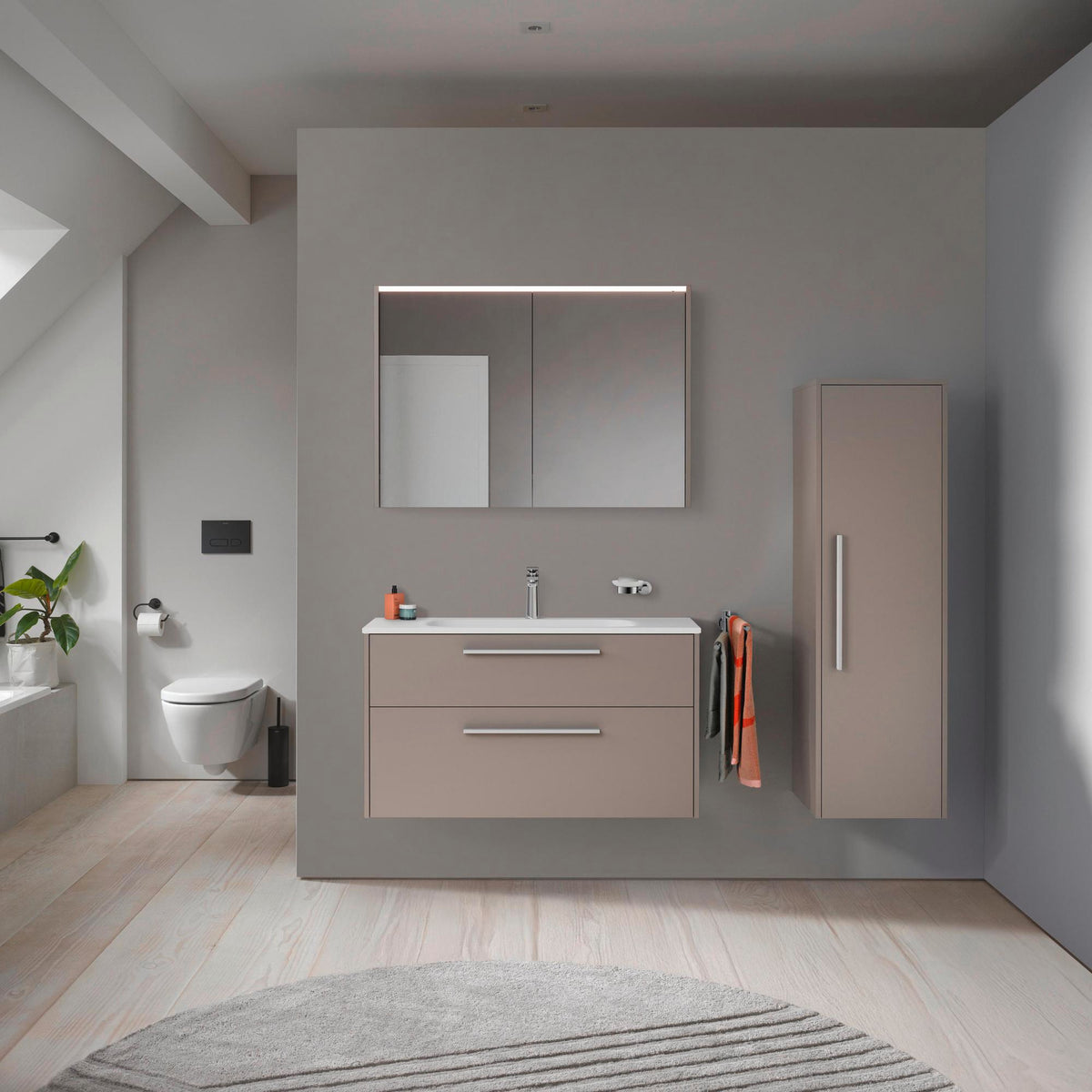 DURAVIT Sivida Möbelwaschtisch 620 mm DuroCast Plus Weiß Seidenmatt ohne Überlauf