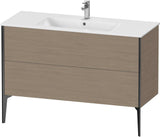 DURAVIT XViu Waschtischunterbau bodenstehend 1210 mm, 2 Auszüge, champagner matt/weiß matt