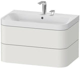 Duravit Waschtischset HAPPY D.2 PLUS 775x490mm ein Hahnloch taupe supermatt