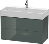 Duravit L-Cube Waschtischunterbau 984 mm Amerikanischer Nussbaum, 2 Schubkästen, wandhängend
