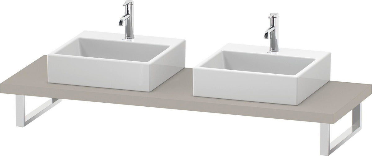 DURAVIT L-Cube Konsole variabel 45 mm weiß matt mit 2 Ausschnitten, 550 mm tief
