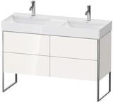 Duravit XSQUARE Waschtischunterbau 1184 mm mit 4 Auszügen, s-matt, Eiche, Anschlag links