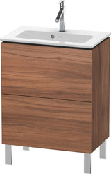 Duravit L-Cube Waschtischunterbau 620 mm, 2 Auszüge, bodenstehend, Weiß Matt – mit Tip-On