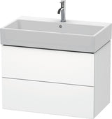 DURAVIT L-Cube Waschtischunterbau 784 mm, 2 Schubkästen, Weiß Matt, Wandhängend
