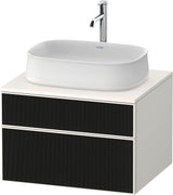 DURAVIT Zencha Konsolenwaschtischunterbau 650 mm Eiche Anthrazit mit Push-Open