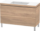 Duravit L-Cube c-bonded Waschtischunterbau Set 1200 mm Eiche mit 2 Auszügen und Tip-on Technik