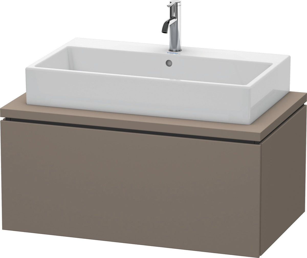 DURAVIT L-Cube Waschtischunterbau 920 mm betongrau matt mit 1 Auszug und Tip-on-Technik