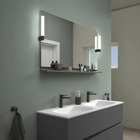 DURAVIT Sivida Spiegelablage 1200 mm in Chrom/Weiß Hochglanz – Ablage mit Befestigungsmaterial