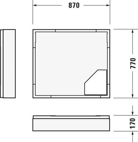 DURAVIT D-Code Duschwanne 900x750x85 mm Weiß Sanitäracryl rechteckig