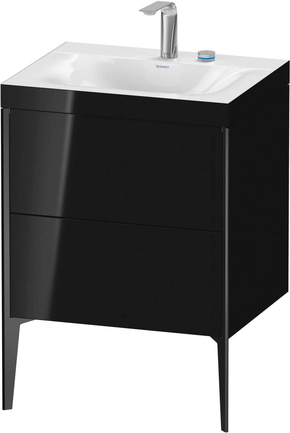 DURAVIT XViu c-bonded Waschtischunterbauset bodenstehend 600 mm schwarz matt