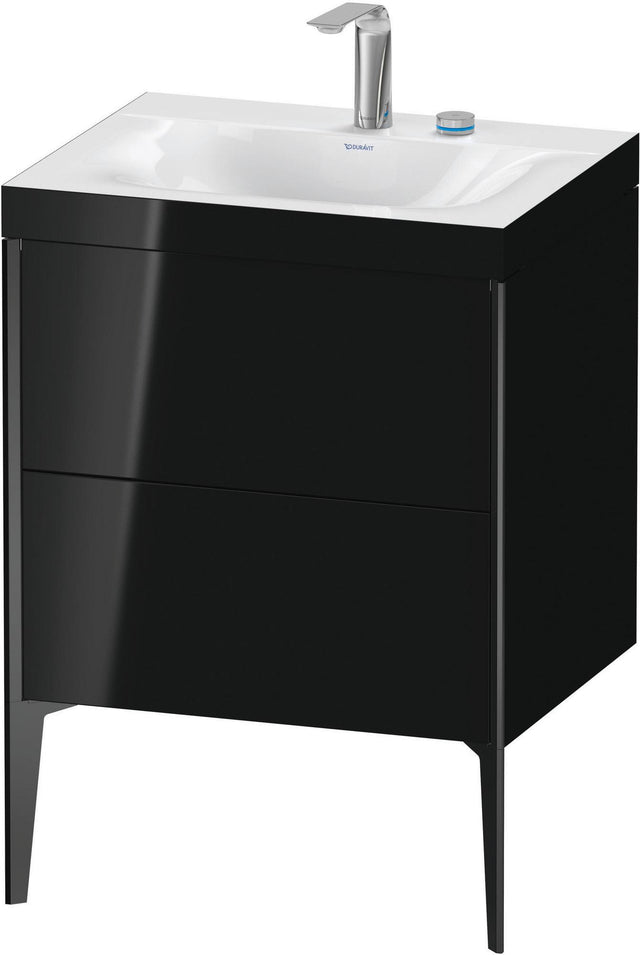 DURAVIT XViu c-bonded Waschtischunterbauset bodenstehend 600 mm schwarz matt