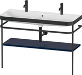 DURAVIT Happy D.2 c-bonded Waschtischset 1175 mm mit Metallkonsole, Taupe seidenmatt