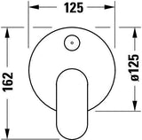 Duravit Wave Einhebelmischer Unterputz Set mit Keramikmischsystem und Umsteller, Chrom