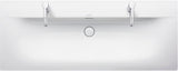 Duravit Viu Möbelwaschtisch 1230 mm, Weiß, mit Überlauf, Hahnlochbank und Halbsäule