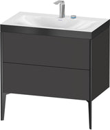 Duravit XViu c-bonded Waschtischset bodenstehend 800 mm mit 2 Auszügen, Push-Open und Soft-Close