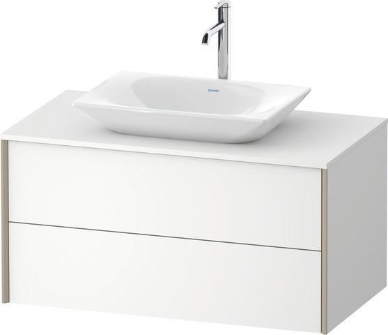 Duravit Waschtischunterbau XVIU 1000x550mm Champagner Matt / Taupe S-Matt für Badmöbel