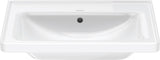 Duravit D-Neo Wandwaschtisch 650 mm weiß mit Überlauf und WonderGliss