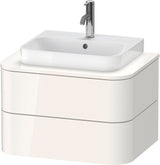 DURAVIT Happy D.2 Konsolenwaschtischunterbau wandhängend 650 mm, 2 Schubkästen, weiß Hochglanz