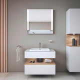 DURAVIT Qatego Einbauwaschtisch 550 mm weiß HygieneGlaze 1 Hahnloch mit Überlauf