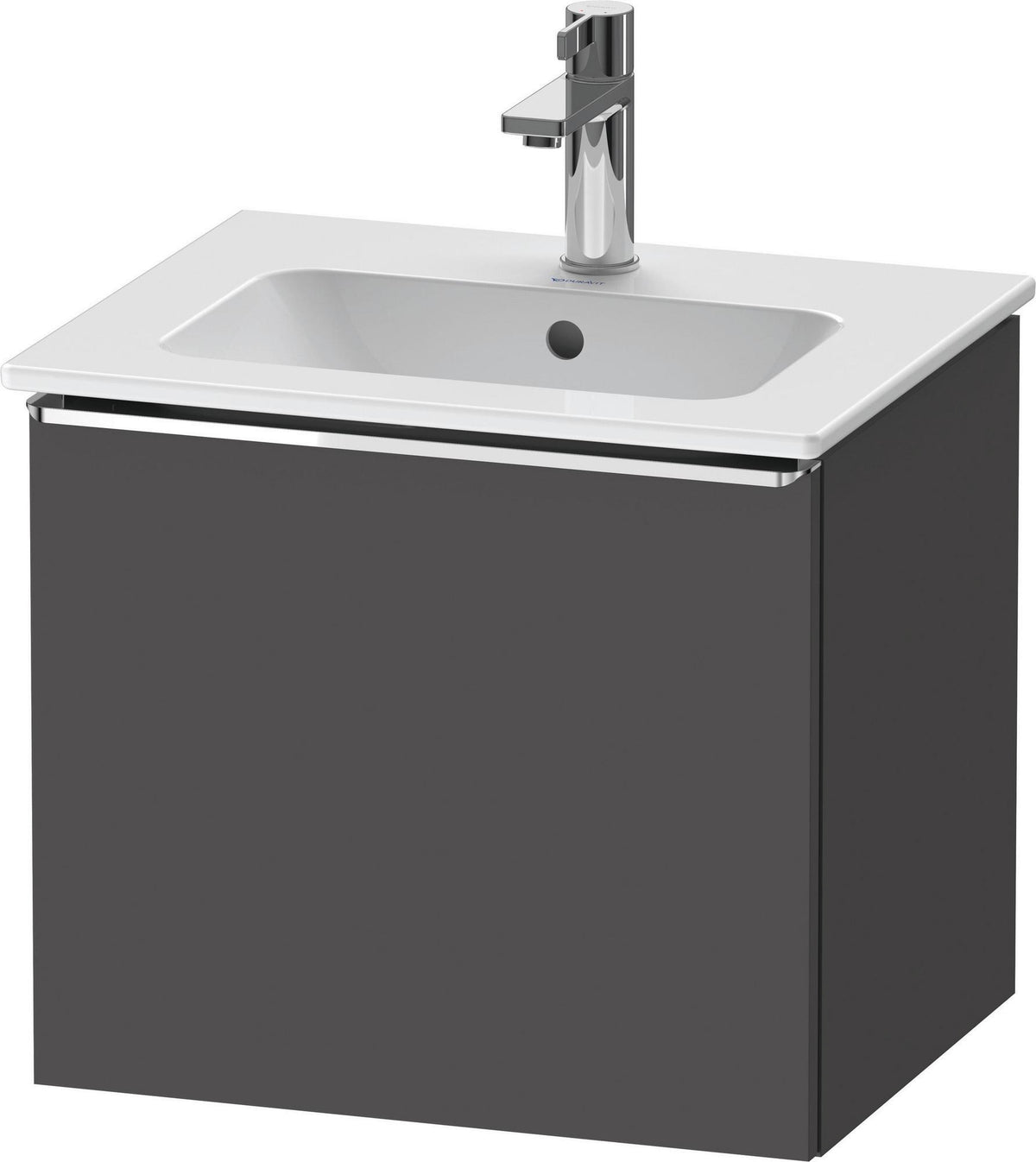 DURAVIT D-Neo Waschtischunterbau 510 mm Eiche Schwarz Matt mit Bronze Griff