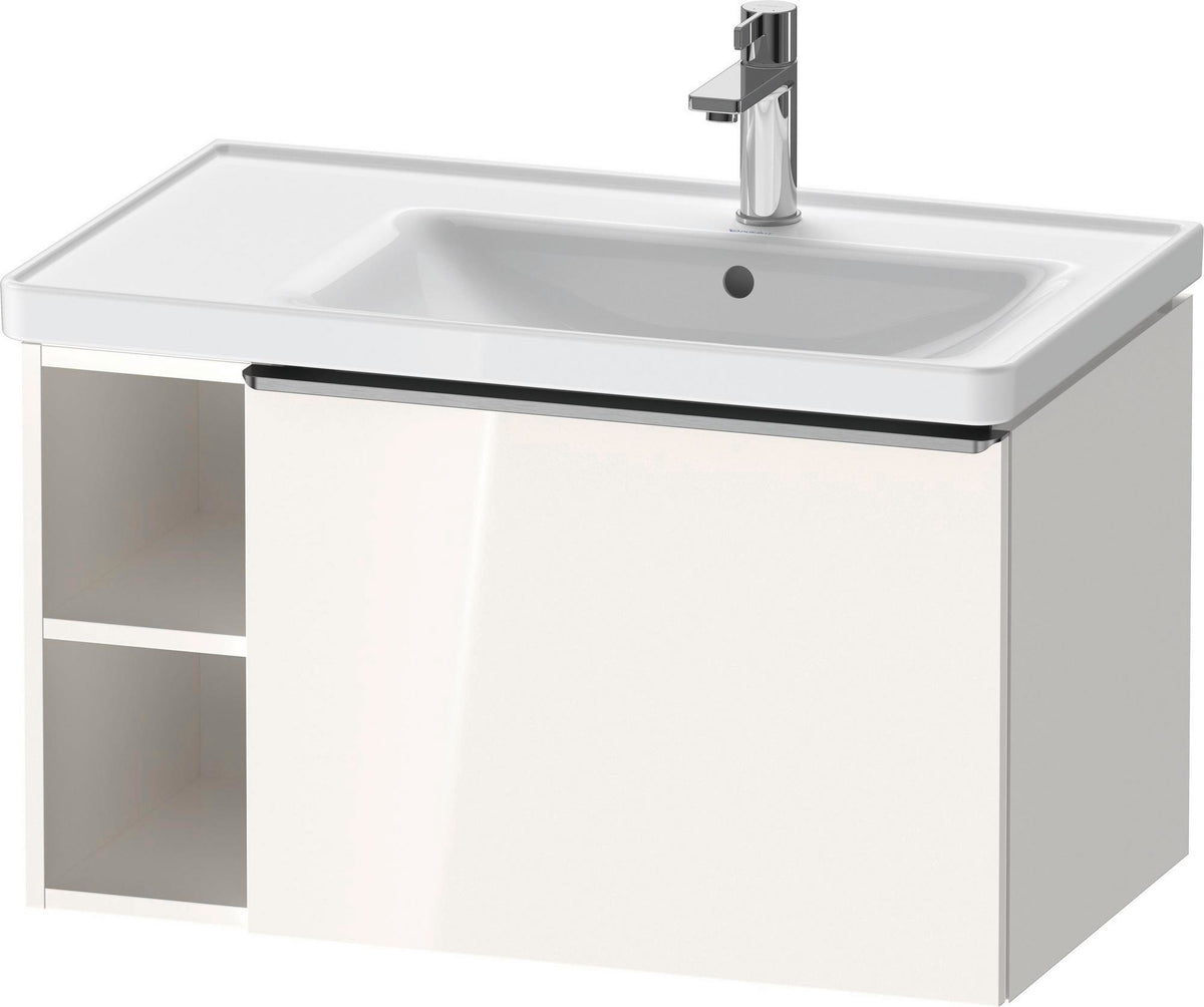 DURAVIT D-Neo Waschtischunterbau 784 mm wandhängend mit 1 Auszug und 2 offenen Fächern in Betongrau Matt