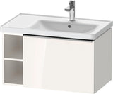 DURAVIT D-Neo Waschtischunterbau 784 mm wandhängend mit 1 Auszug und 2 offenen Fächern in Betongrau Matt