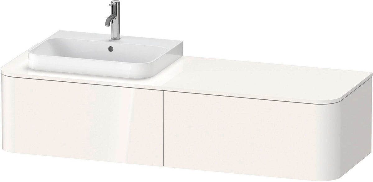 DURAVIT Happy D.2 Konsolenwaschtischunterbau 1600 mm Taupe Supermatt mit 2 Auszügen und Tip-On
