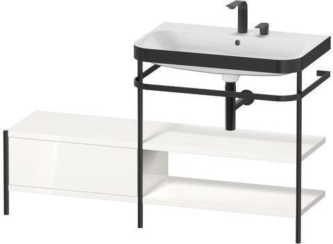 Duravit Waschtischset Happy D.2 Plus 1400 mm Taupe Supermatt mit Nussbaum-Einrichtungssystem