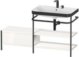 Duravit Waschtischset Happy D.2 Plus 1400 mm Taupe Supermatt mit Nussbaum-Einrichtungssystem