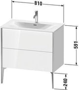 Duravit Waschtischunterbau XVIU 810x831x480mm 2 Auszüge Chaos-matt