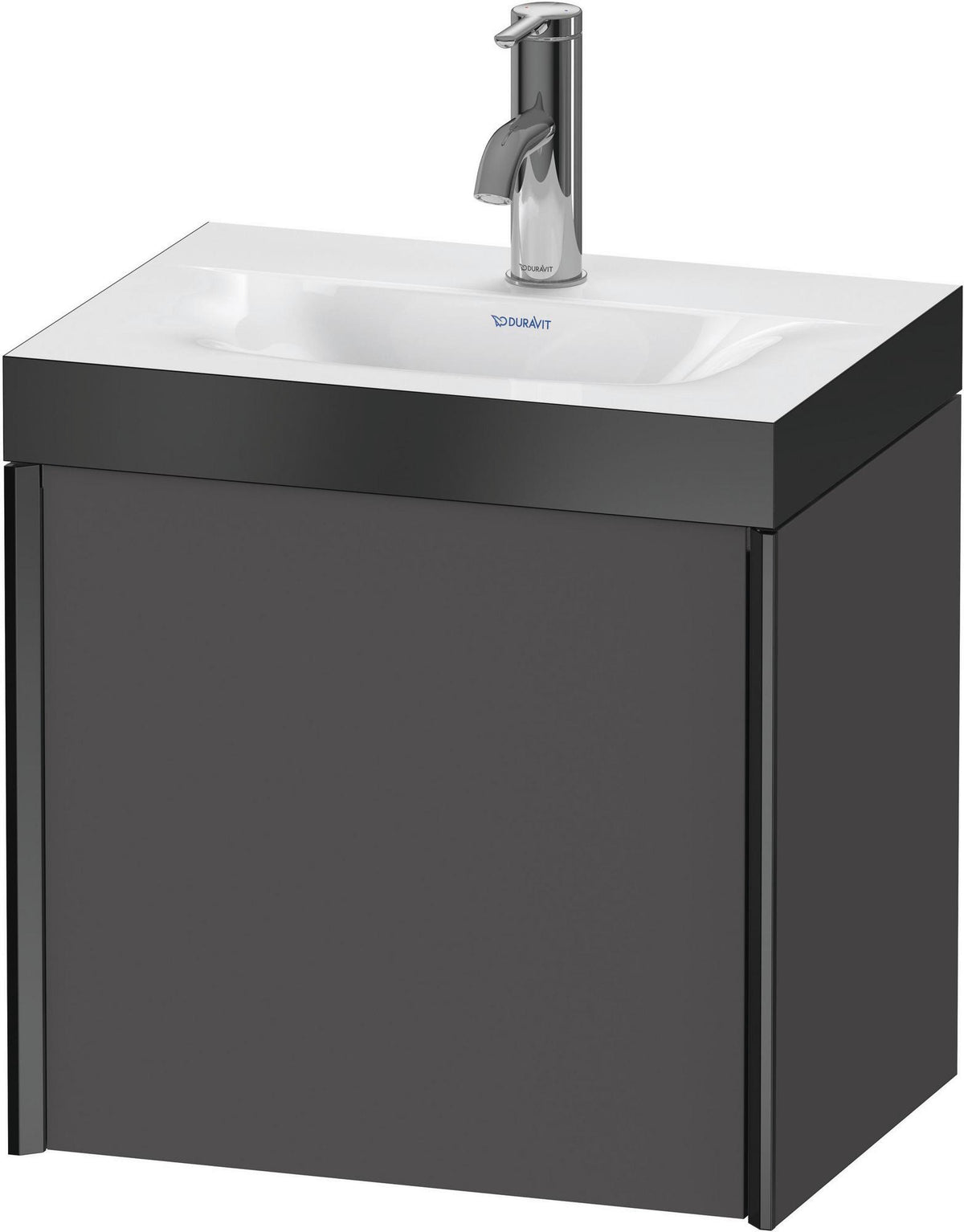 DURAVIT XViu Waschtischunterbau Set 460x450x330mm 1 Tür Schwarz Graphit Matt