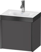 DURAVIT XViu Waschtischunterbau Set 460x450x330mm 1 Tür Schwarz Graphit Matt