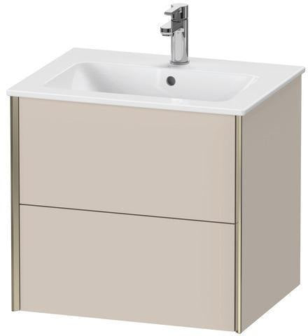Duravit Waschtischunterbau XVIU 610x560x480mm 2 Schubkästen Ahorn Mitte s-matt