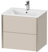 Duravit Waschtischunterbau XVIU 610x560x480mm 2 Schubkästen Ahorn Mitte s-matt