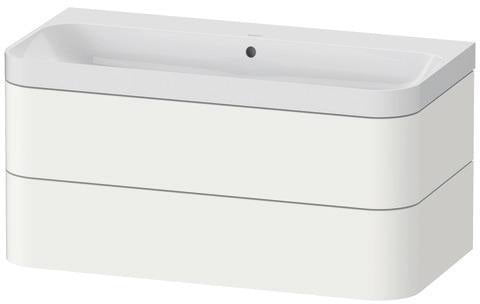Duravit Waschtischset Happy D.2 Plus 975x490mm ein Hahnloch taupe supermatt