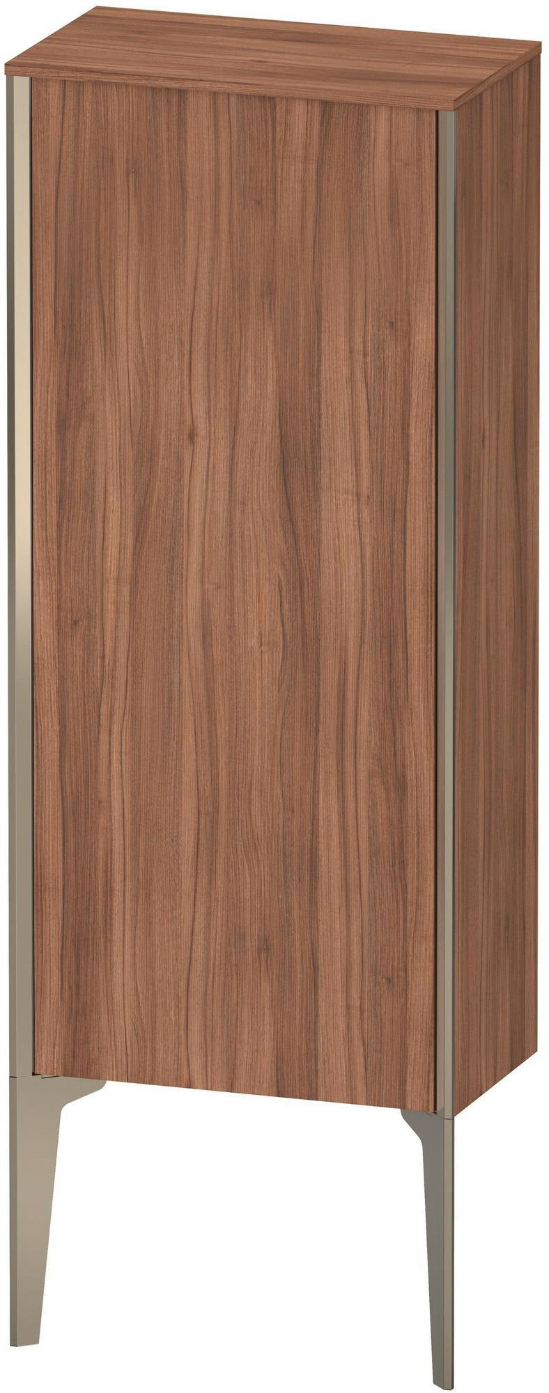 DURAVIT XViu Halbhochschrank 890x400x240mm Nussbaum dunkel matt, wandhängend, 1 Tür, Tip-On