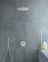 DURAVIT Kopfbrause D300 Rain Schwarz Matt – 300 mm, rund, Antikalk, Wand- & Deckenmontage