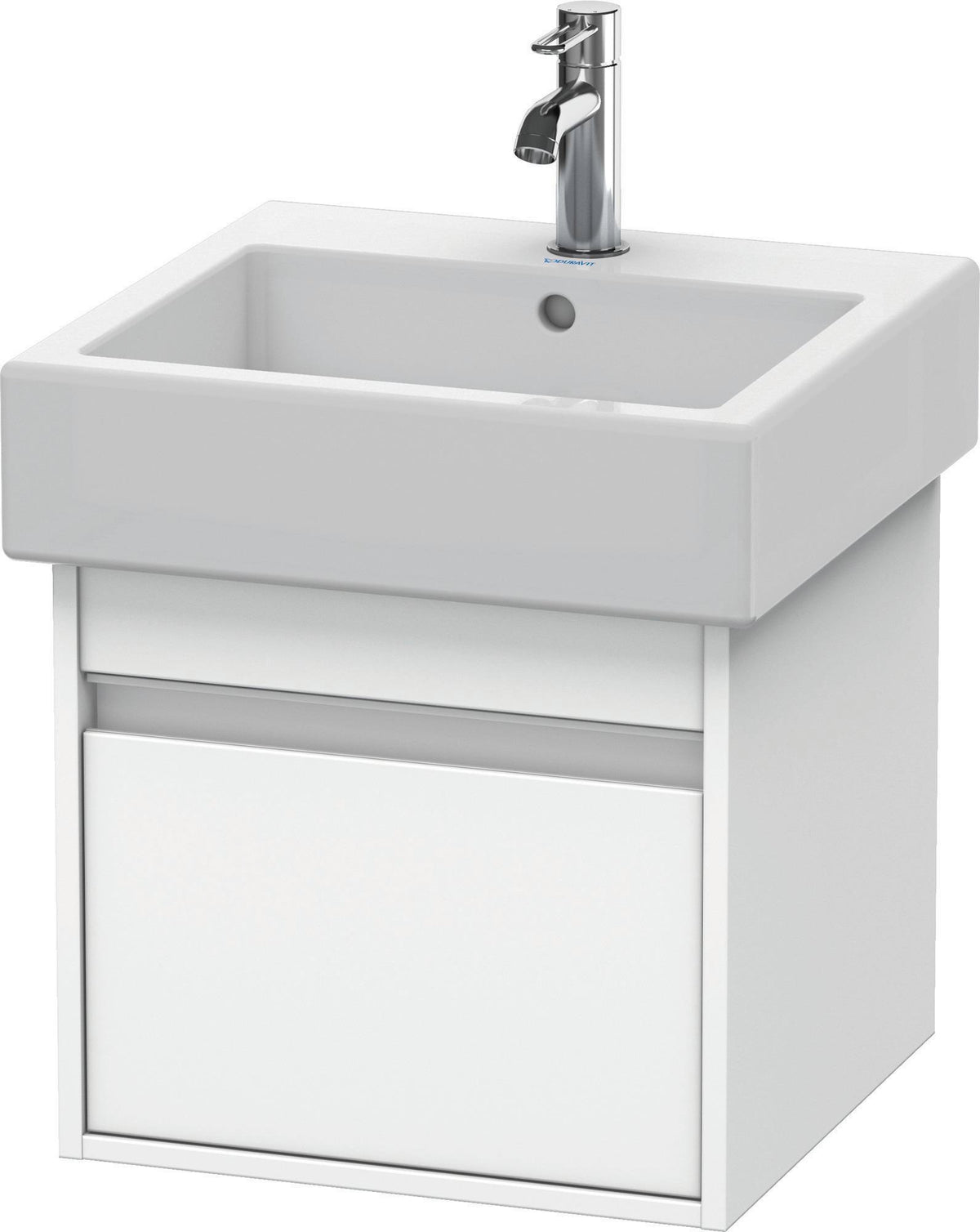 DURAVIT Ketho Waschtischunterbau 450 mm wandhängend, 1 Auszug, weiß matt – Christian Werner Design
