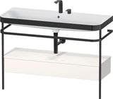 Duravit Happy D.2 c-bonded Waschtischset 1175 mm mit Metallkonsole & Schubkasten in Taupe