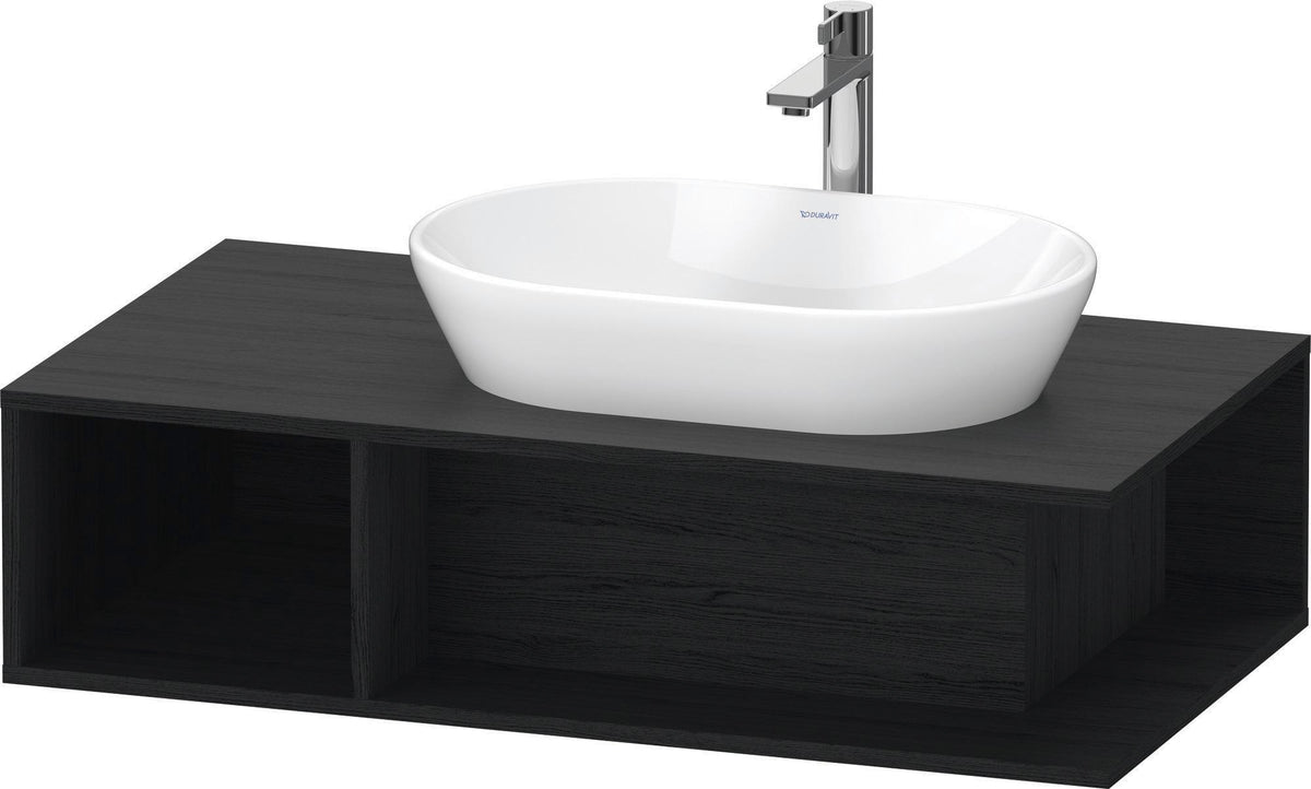 Duravit D-Neo Waschtischunterbau 800 mm Betongrau Matt – Wandhängend, 1 offenes Fach links