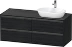 eiche schwarz / 4 Schubkästen / rechts