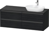 Duravit Ketho.2 Waschtischunterbau 1400 mm betongrau matt mit 4 Schubkästen