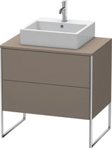 Duravit XSquare Waschtischunterbau bodenstehend 800 mm Flannel Grey Hochglanz mit 2 Auszügen