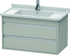 betongrau matt / 2 Schubladen / grau