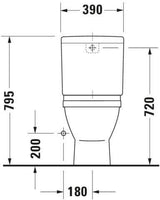 DURAVIT Stand-WC Starck 3 Tiefspüler 655 mm weiß, für Aufsatz-Spülkasten