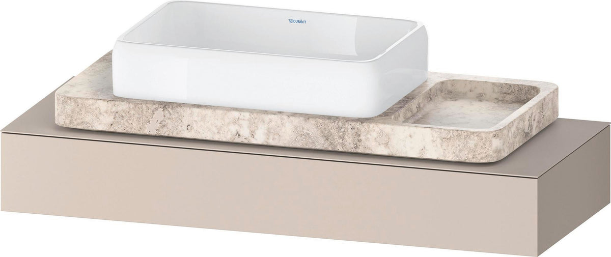 DURAVIT Qatego Konsole 1200 mm, wandhängend, weiß matt, 1 Ausschnitt, Studio F. A. Porsche