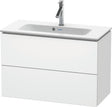 DURAVIT L-Cube Waschtischunterbau 820 mm weiß matt mit 2 Schubkästen und Tip-On-Technik