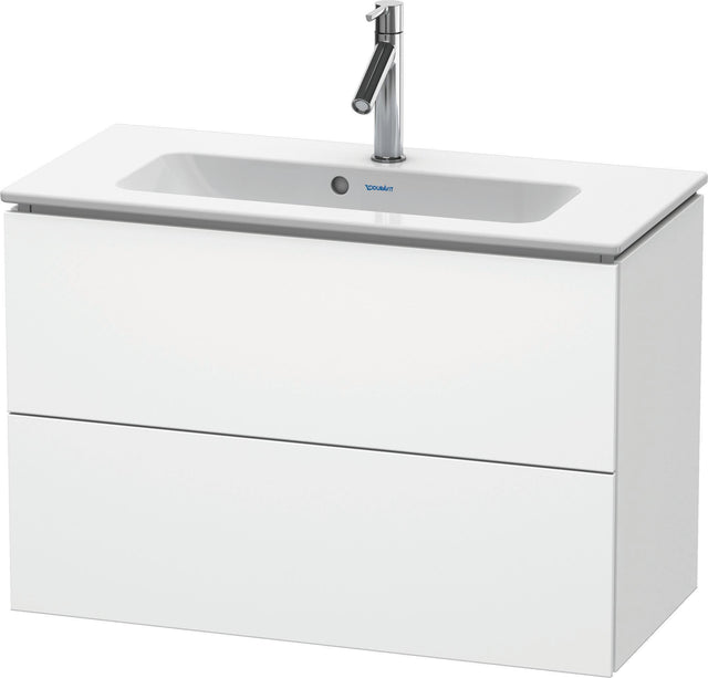DURAVIT L-Cube Waschtischunterbau 820 mm weiß matt mit 2 Schubkästen und Tip-On-Technik