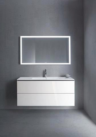 Duravit L-Cube Waschtischunterbau 1220 mm taupe matt mit 2 Schubkästen und Tip-On-Technik